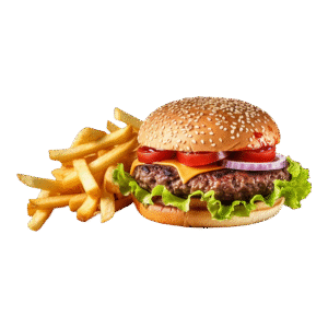 Beef Burger with Chips