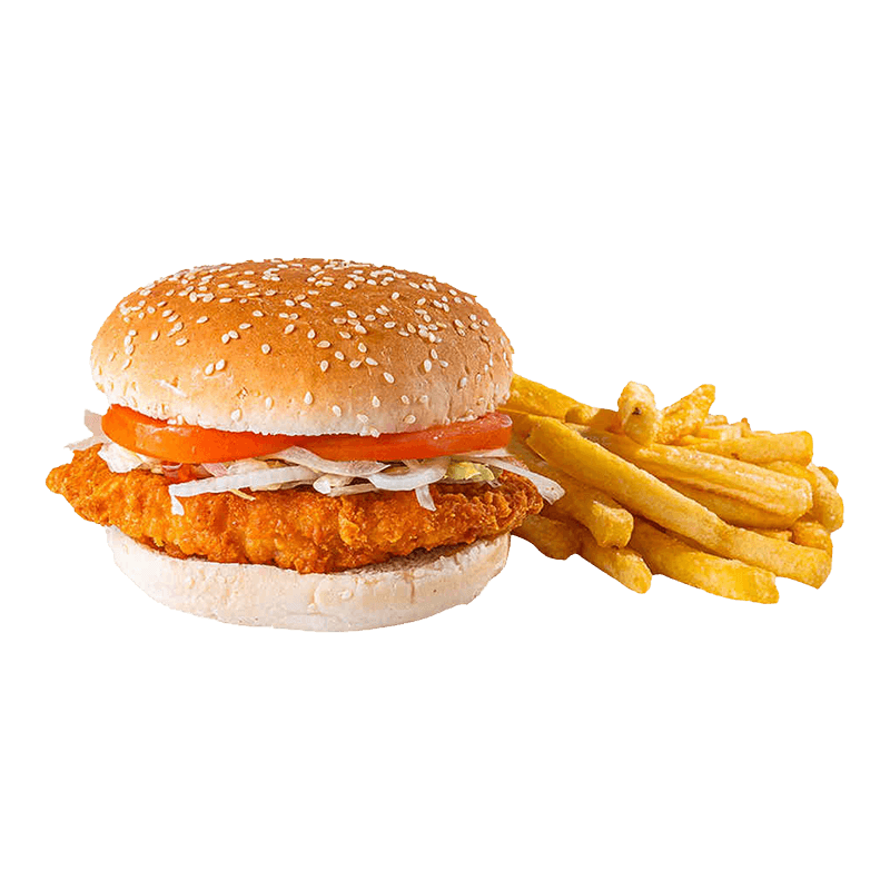 Chicken Fillet Burger with Chips